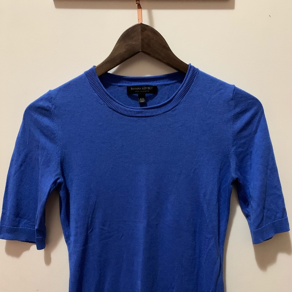 Banana Republic Silk Cashmere Blue Top